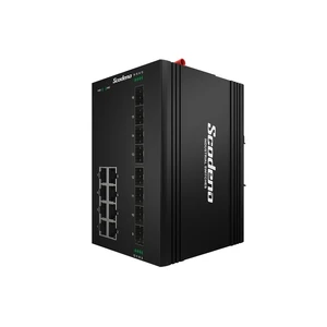XPTN-9000-75-4GX4FX8GT-V Switch Công nghiệp Scodeno 16 cổng 4*1000 Base-X, 4*100 Base-FX, 8*10/100/1000 Base-T None PoE